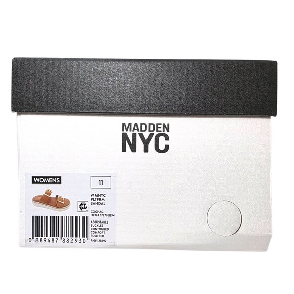 Madden NYC Flatform Sandals Adjustable Buckle Straps Women’s Size 11 Brown - Picture 9 of 9